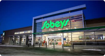 An Image of elevation view of sobeys store building